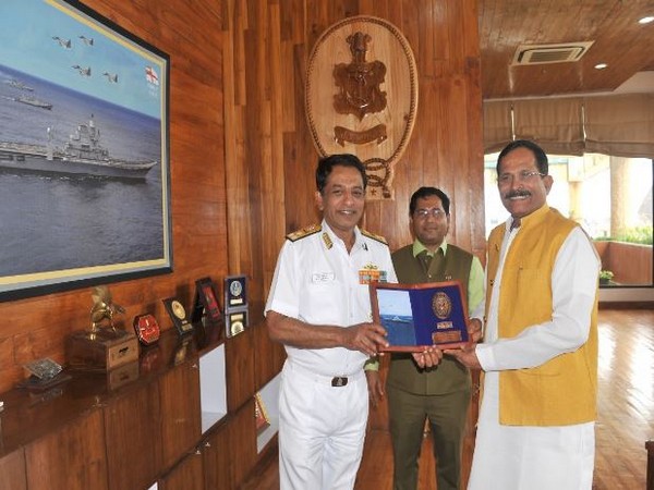 Raksha Rajya Mantri (RRM) visited Western Naval Command in Mumbai on Wednesday. (Photo/ANI)