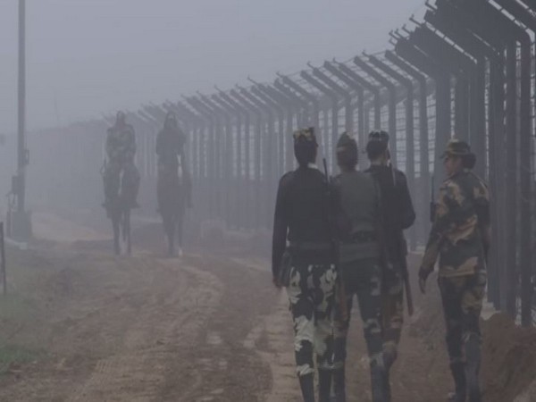 Border Security Force (BSF) jawans guarding the Attari-Wagah border area (Photo/ANI)