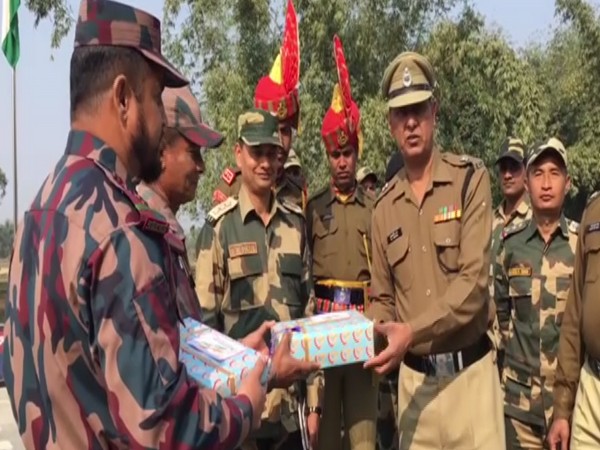 Border Security Forces (BSF) on Sunday exchanged sweets with Border Guards of Bangladesh (BGB) at Fulbari crossing at Indo-Bangladesh border