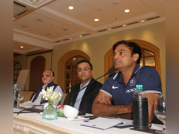 India Chairman of Selectors MSK Prasad, BCCI CEO Rahul Johri and BCCI's Acting President CK Khanna (from right to left) during the Captains and Coaches Conclave 2019 here on Friday (Photo/ BCCI)