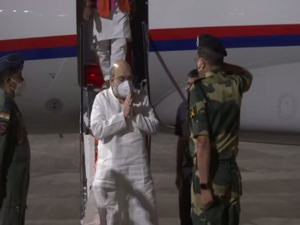 Union Home Minister Amit Shah arrived in Kolkata on Wednesday. (Photo/ANI)