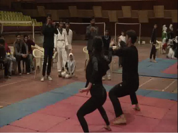 US based trainers taught Kashmiri players martial arts in Srinagar on Wednesday. [Photo/ANI]