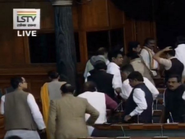 Congress MPs staged walkout from Lok Sabha on Thursday (Photo/ANI)