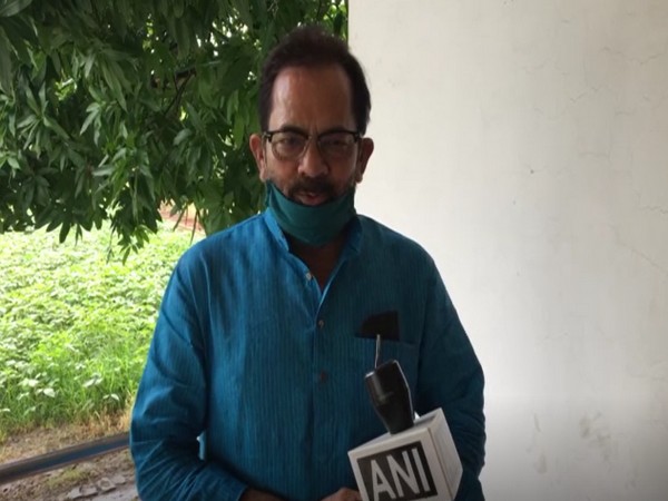 Union Minister Mukhtar Abbas Naqvi speaking to ANI. (Photo/ANI)