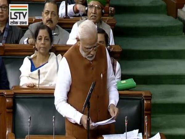 Prime Minister Narendra Modi in the Lok Sabha