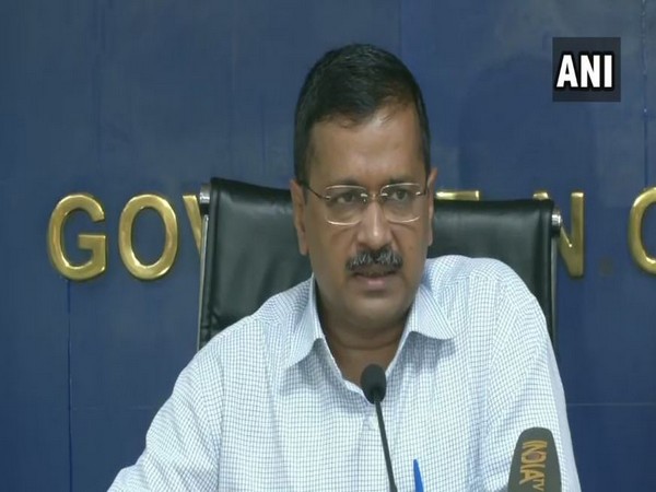 Delhi Chief Minister Arvind Kejriwal while addressing the reporters on Monday. (Photo/ANI)
