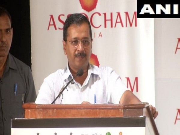 Chief Minister Arvind Kejriwal speaking at an event in Delhi (Photo/ANI)
