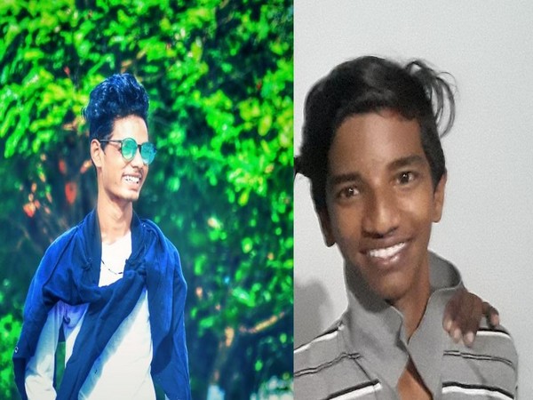 The two youths who were washed away at Bheemunipatnam beach on Thursday. Photo/ANI