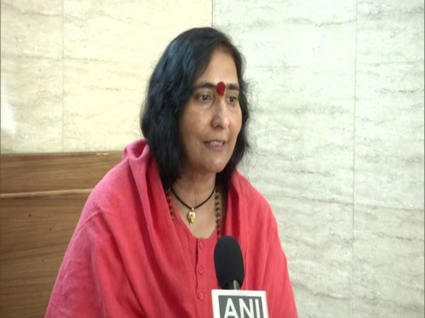Sadhvi Ritambhara speaking to ANI on Saturday in New Delhi. Photo/ANI