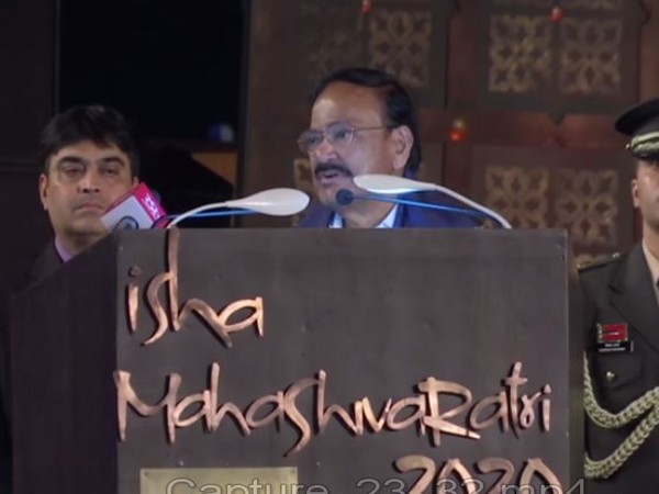 Vice President M Venkaiah Naidu addressing a gathering on Friday. Photo/ANI
