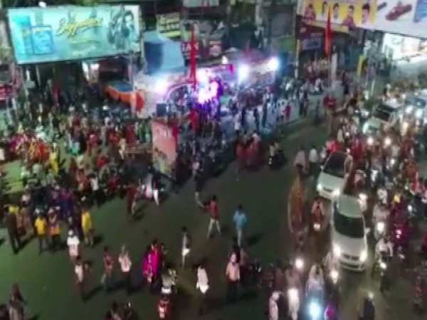Uttar Pradesh using drone cameras to aerially monitor the movement the devotees. Photo/ANI