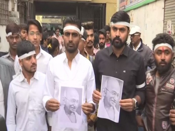 Citizens protesting against CAA in Ahmedabad on Thursday.