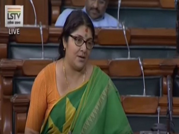 BJP MP Locket Chatterjee at Lok Sabha (Photo/ANI)
