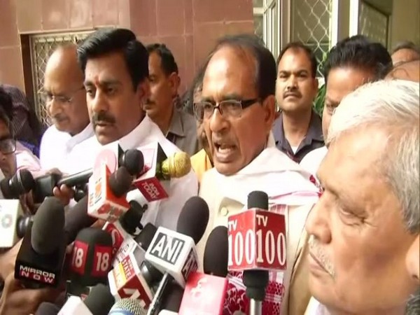 Former Madhya Pradesh CM Shivraj Singh Chouhan speaks to media in Bhopal on Thursday. [Photo/ANI]