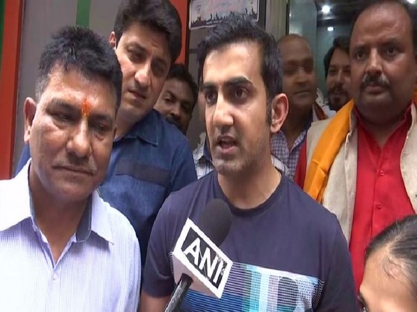 East Delhi MP Gautam Gambhir speaking to ANI on Saturday in New Delhi. Photo/ANI