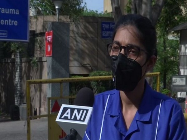 Ramandeep Kaur, a senior nursing officer at AIIMS Delhi while speaking to ANI on Monday (Photo/ANI)