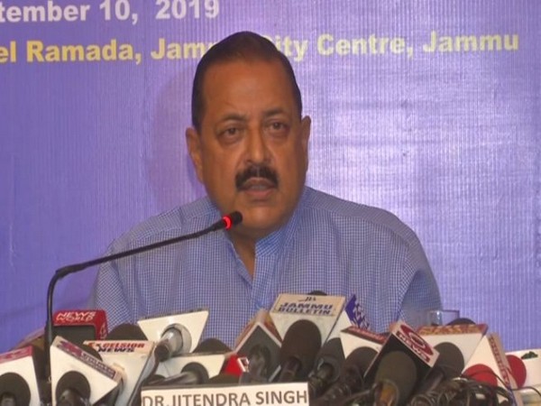 Minister of State for PMO, Jitendra Singh, while addressing the reporters on Tuesday. (Photo/ANI)