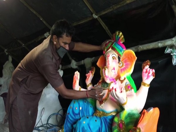 Due to the COVID-19 pandemic, demand for large Ganesha idols have been significantly low due to the COVID-19 pandemic. (Photo/ANI)