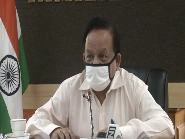 Union Health Minister Dr. Harsh Vardhan during the meeting (Photo/ANI)