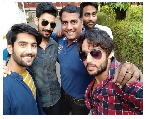 From Left - Ankit, Basant, Producer Rajesh Singh, Music director Aditya and Himanshu