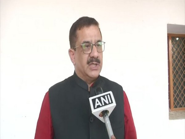 Wasim Rizvi, member of Shia Waqf Board, speaking to ANI on Saturday in Lucknow. Photo/ANI