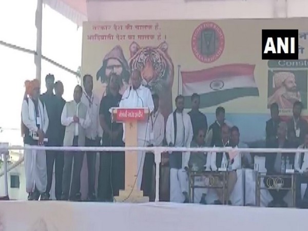 NCP chief Sharad Pawar in Indore on Sunday (Photo/ANI)