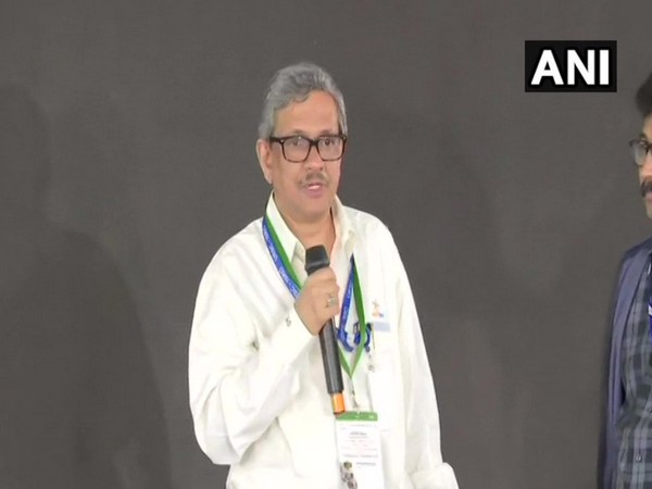 ISRO scientist, Deviprasad Karnik during his address on Saturday. Photo/ANI