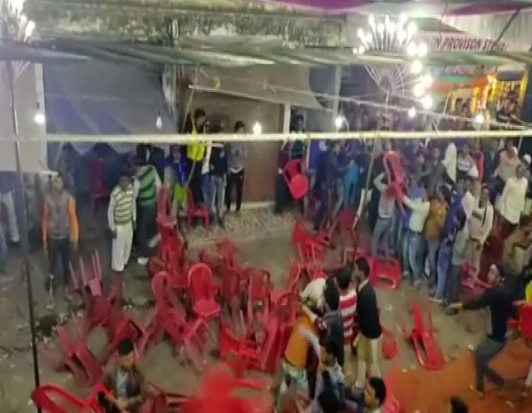 People threw chairs at one another during a Qawwali event in Haridwar, Uttarakhand (Photo/ANI)