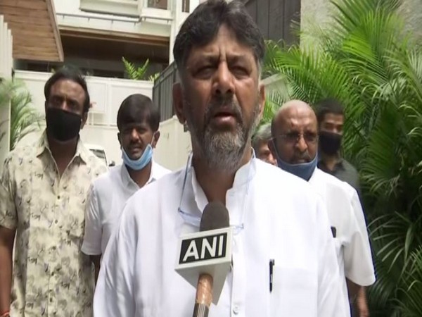 Karnataka Pradesh Congress Committee (KPCC) President DK Shivakumar while speaking to ANI on Thursday. (Photo/ANI)