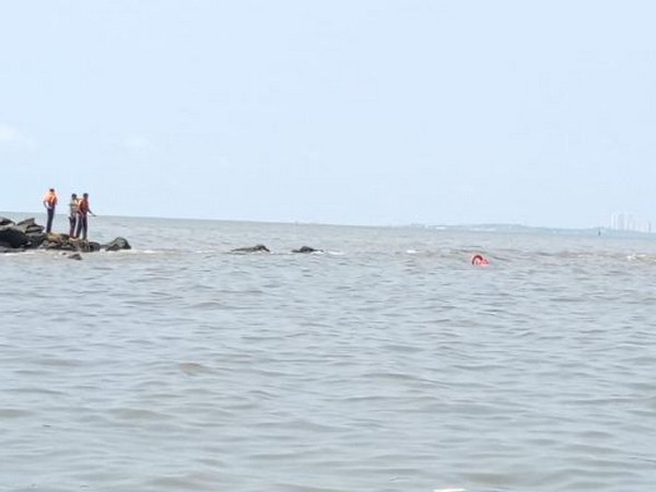 Search operation being conducted for a boy who drowned at Bandra Bandstand earlier today. (Photo/ANI)