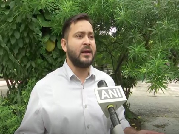 RJD leader Tejashwi Yadav speaking to ANI in Patna on Friday (Photo/ANI)