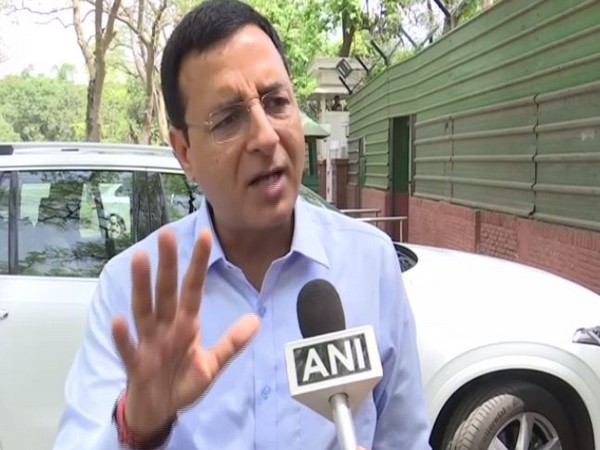 Congress spokesperson Randeep Singh Surjewala speaking to ANI in New Delhi on Tuesday. Photo/ANI