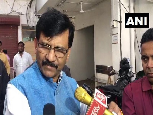 Shiv Sena leader Sanjay Raut while speaking to the reporters in Mumbai on Thursday (Photo/ANI)