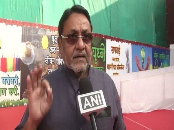 National Congress Party (NCP) spokesperson Nawab Malik speaking to ANI on Saturday (Photo/ANI)