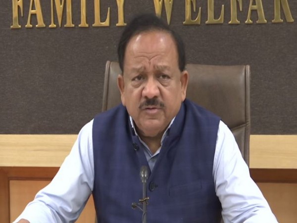 Union Health Minister Dr Harsh Vardhan while addressing a press conference in New Delhi on Thursday. Photo/ANI