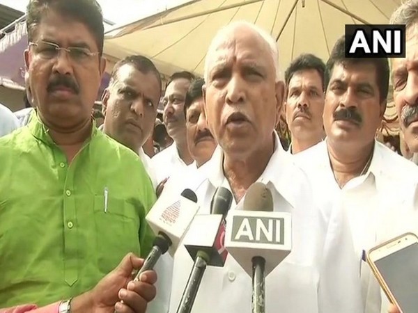Chief Minister BS Yeddiyurappa arrived at Chikkamagaluru in Karnataka on Wednesday to attend VG Siddhartha's last rites ceremony (Photo/ANI)