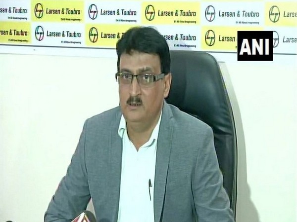 BP Raghuwanshi, Project Manager of Larsen and Toubro Construction speaking to reporters in Patna on Saturday. Photo/ANI