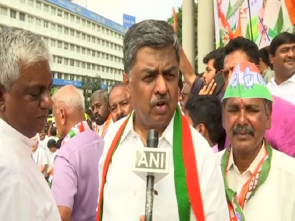 Congress leader BK Hariprasad speaking to ANI in Bengaluru on Monday. Photo/ANI