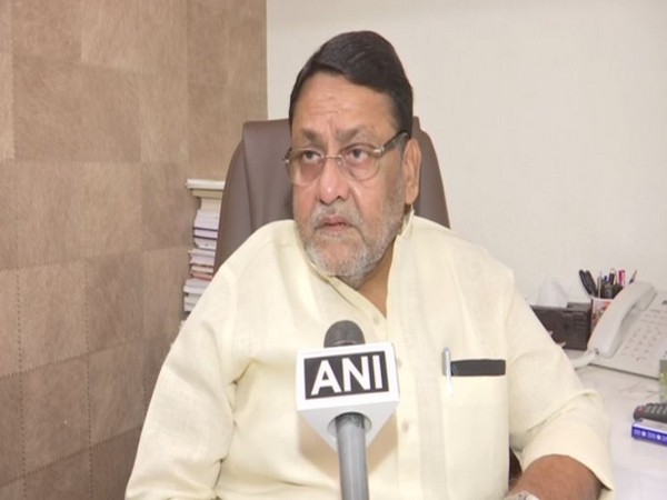 Nationalist Congress Party (NCP) leader and state cabinet minister Nawab Malik while speaking to ANI on Monday (Photo/ANI)