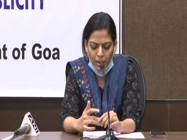 Goa Health Secretary Nila Mohanan while addressing a press conference on Monday (Photo/ANI)