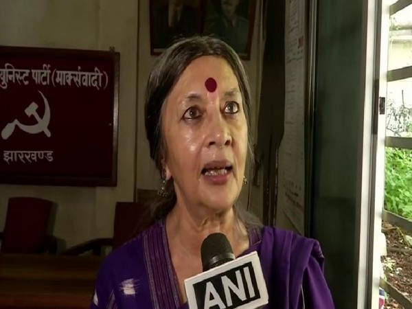 CPM leader Brinda Karat speaking to ANI on Monday in Ranchi. Photo/ANI