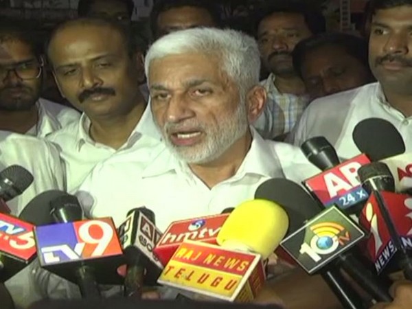 Visakhapatnam MP Vijaya Sai Reddy speaking to media on Wednesday. (Photo/ANI)