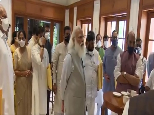 Prime Minister Narendra Modi at Rashtrapati Bhavan (Photo/ANI)