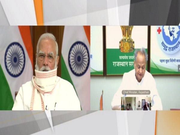 Prime Minister Narendra Modi inaugurated the Patrika Gate in Jaipur via video conferencing. (Photo/ANI)