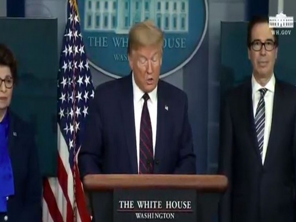 US President Donaold trump during the Coronavirus task force briefing 