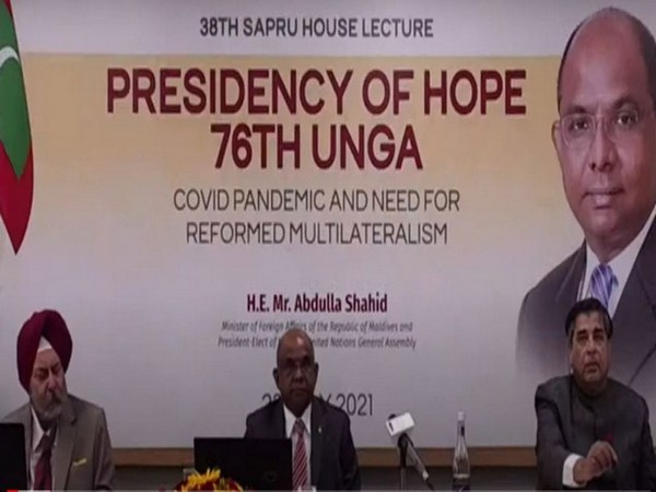 President-elect of 76th UN General Assembly praises India for suppling vaccines and essential medicines to world [Credits: MEA YouTube]