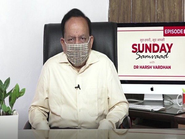 Union Health Minister Dr Harsh Vardhan during Sunday Samvaad (Photo/ANI)