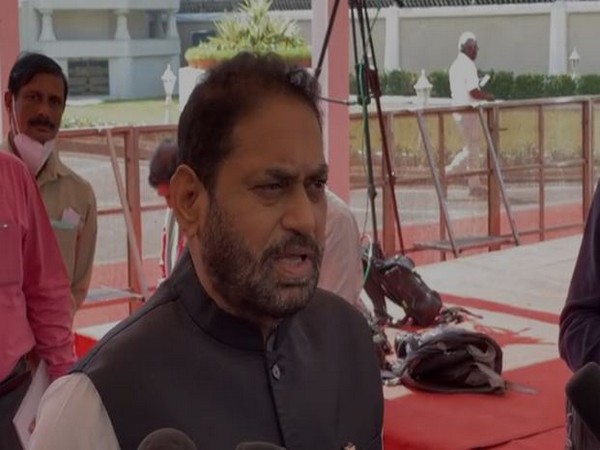 Maharashtra Power Minister Nitin Raut speaking to reporters (Photo/ANI)