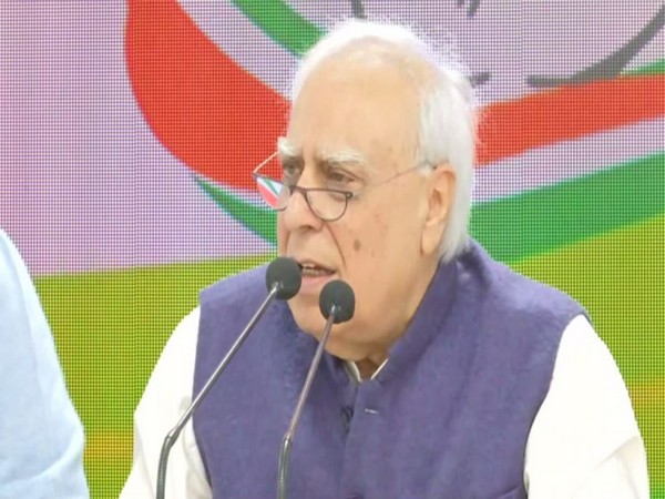 Congress leader Kapil Sibal while speaking to the reporters on Friday (Photo/ANI)
