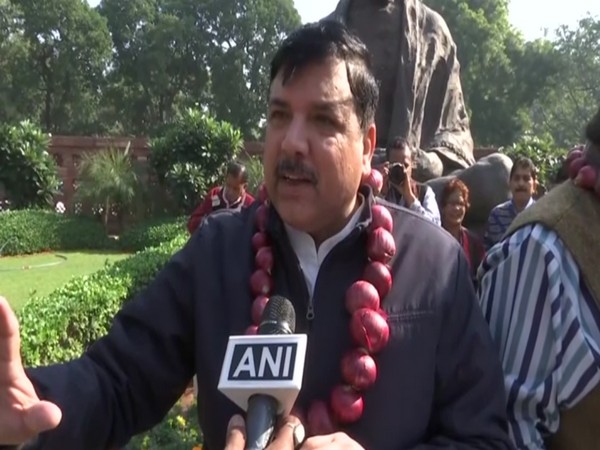 AAP MP Sanjay Singh speaking to ANI in New Delhi on Tuesday.